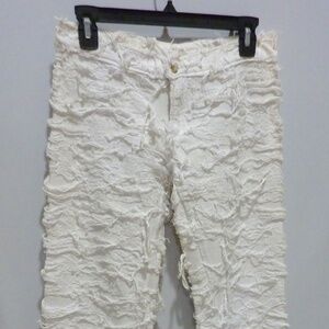 VINTAGE Y2K RIO COLLECTION WHITE WOMENS STACKED STRETCH PANTS LEGGING SIZE XL